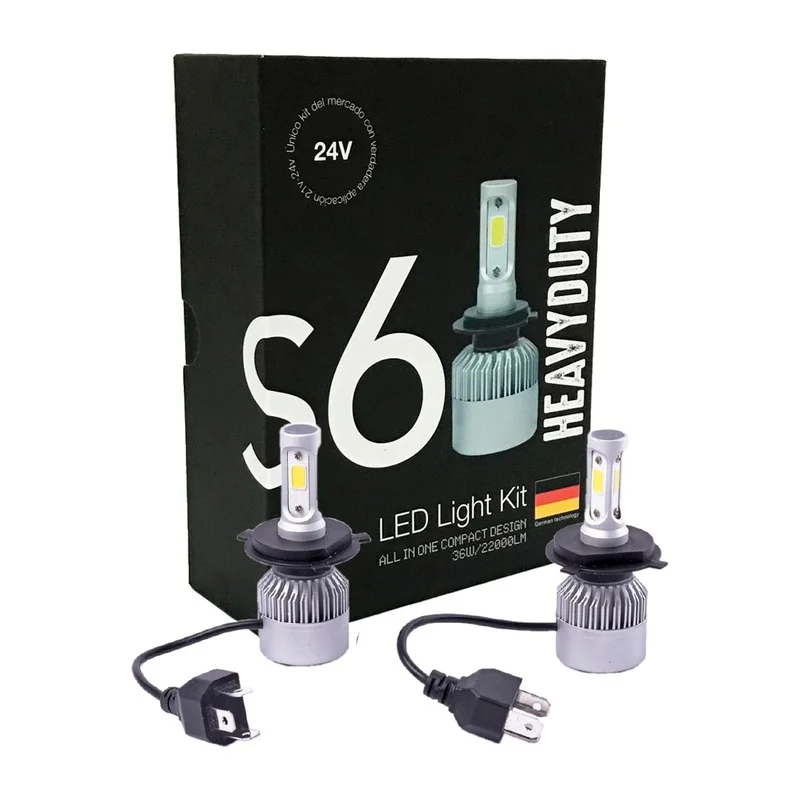 Kit Cree Led Cob S6 H4 24V Uso Especial 24Volt