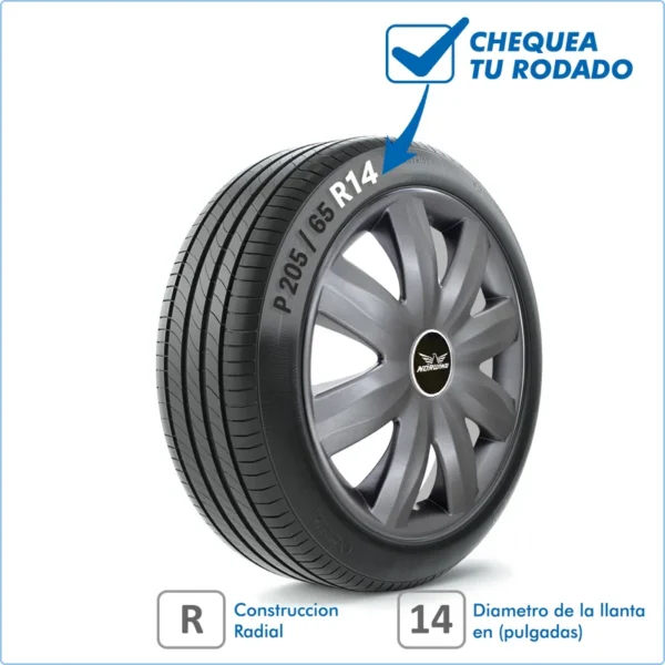 Taza Renault Clio 2 06/12 14 Pulg Grafito - Image 2