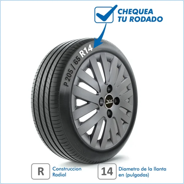 Taza Vw Gol Trend Voyage 08/12 14 Pulg Grafito - Image 2