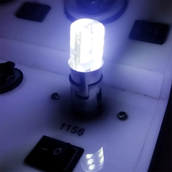 Lampara Led Siliconado 2 Polos (Patas Desparejas)  P21/5W Blanco 12V - Image 2
