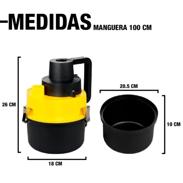 Aspiradora Universal Mini Tacho Amarillo 12V 90W - Image 2