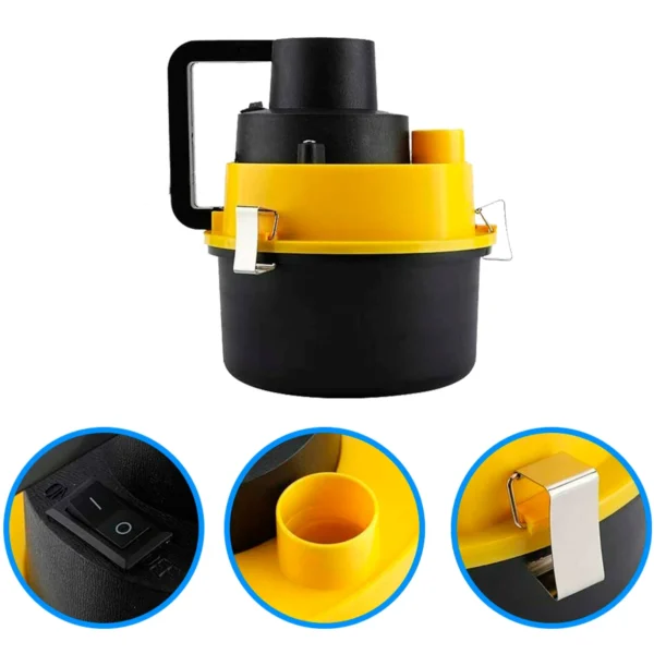 Aspiradora Universal Mini Tacho Amarillo 12V 90W - Image 4