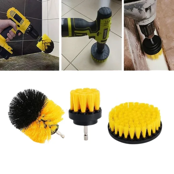 Cepillo Para Taladro Limpieza De Tapizados Detailing Kit X32/ 3.5/ 4 Inch Drill Brush Three-Piece SetBristle Length 25.4Mm - Image 6