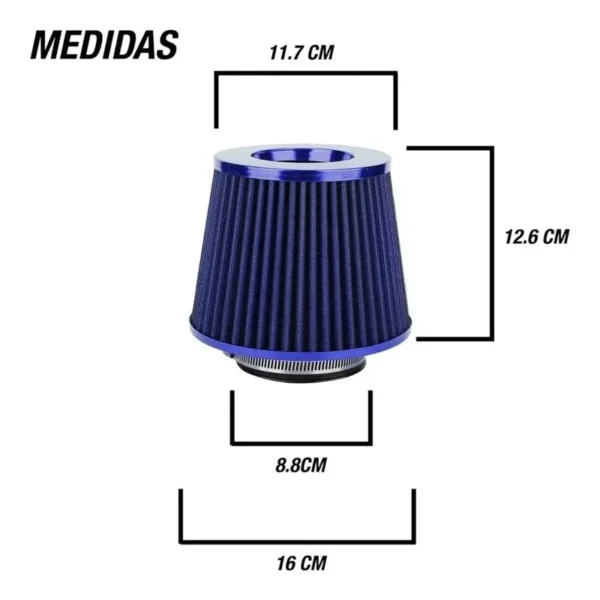 Filtro De Aire Cónico Competición 63 Mm Azul - Image 3