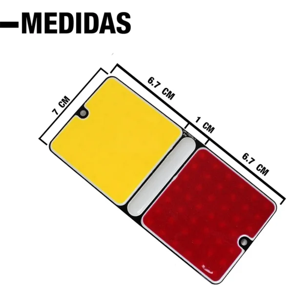 Juego De Faros Traseros Para Camion Ambar (7.5Cm) + Rojo (7.5Cm) 15Cm 12V - Image 2