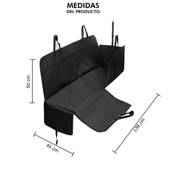 Cubre Asiento Universal Para Mascotas Completo 135X150Cm Negro - Image 2