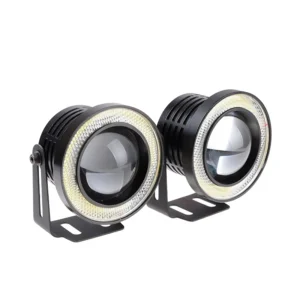 X2 Faro Led Circular 7,5Cm 12V 15W C/Ojo De Angel Blanco