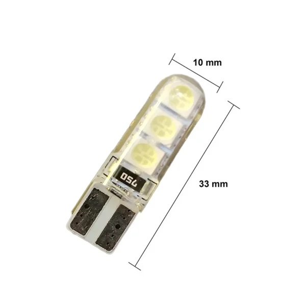 T10 Silica 6 Led - Canbus Blanco 12V - Image 2