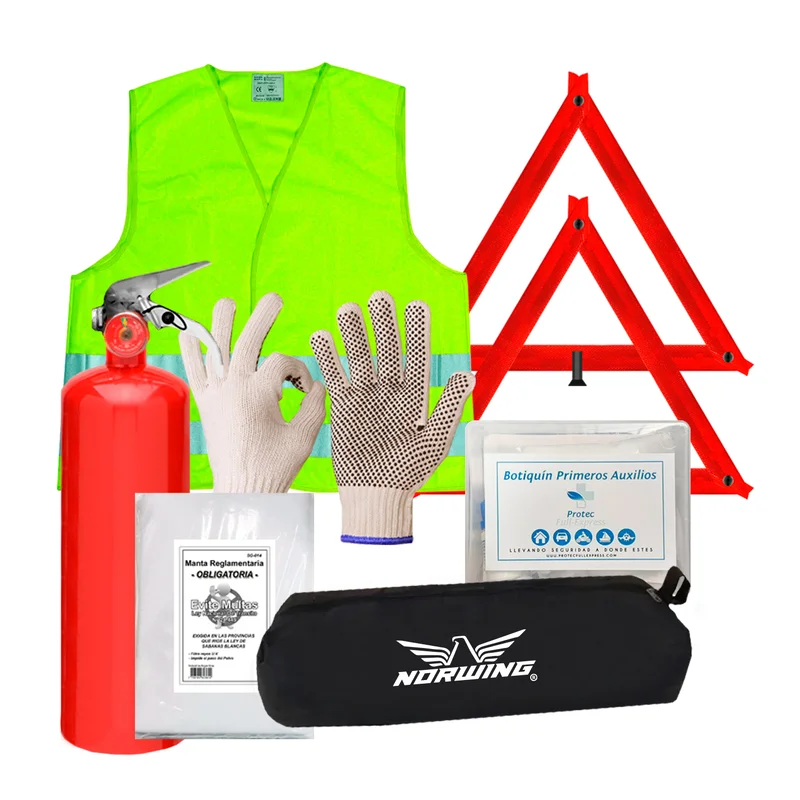 Kit Seguridad Reglamentario Con Matafuego 7 En 1