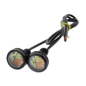 Juego X 2 De Led De Senalizacion Ojo De Aguila Blanco Ambar