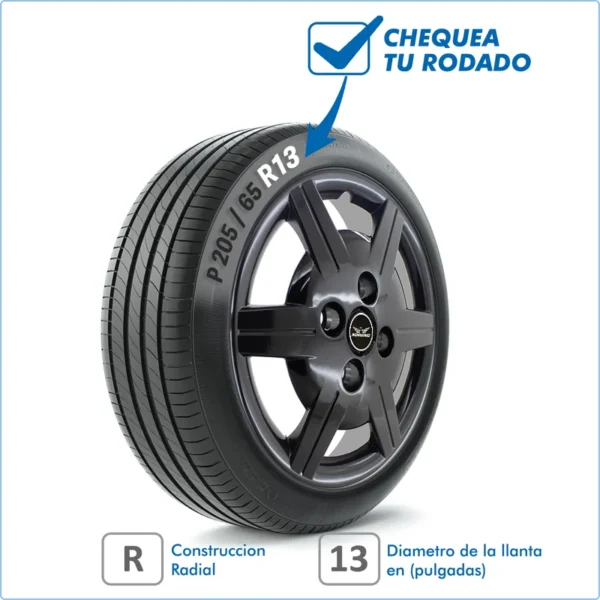 Taza Chevrolet Corsa Classic 99/11 13 Pulg Negro - Image 2