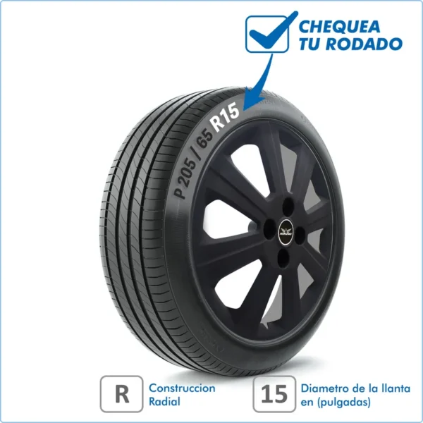 Taza Chevrolet Agile 09/15 15 Pulg Negro Mate - Image 2