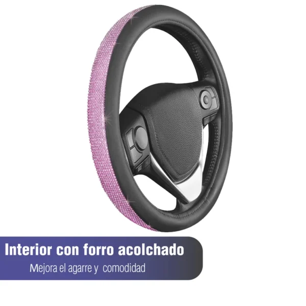 Cubre Volante Con Brillos Strass Auto Universal - Image 6