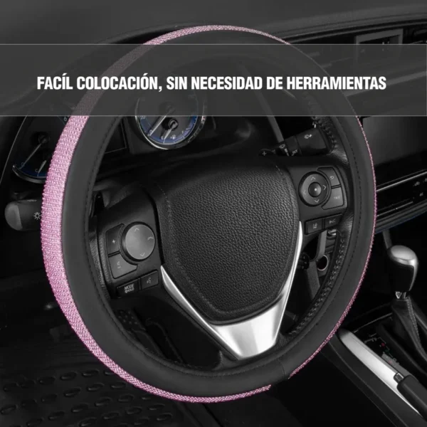 Cubre Volante Con Brillos Strass Auto Universal - Image 3