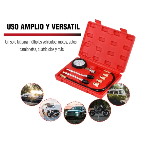 Kit Medidor Compresión para Motores Nafteros con Manómetro - Image 4