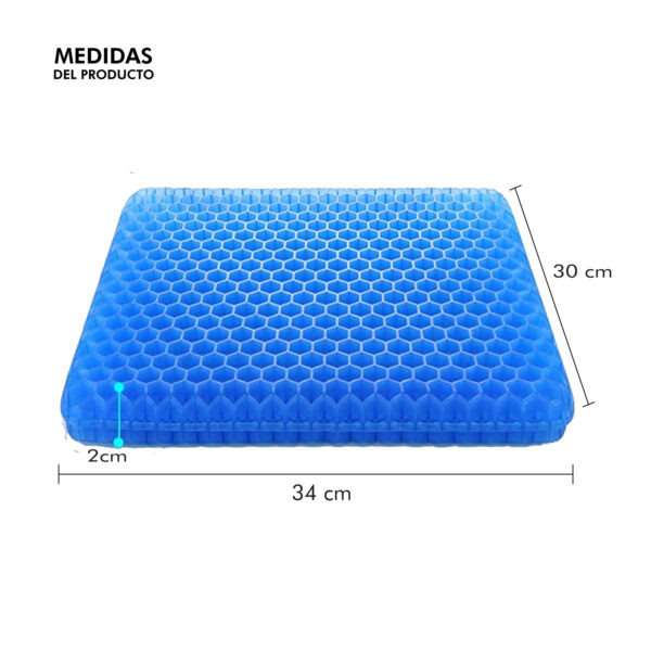Cojín Asiento Gel Ergonómico Con Funda Antideslizante - Image 2