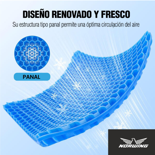 Cojín Asiento Gel Ergonómico Con Funda Antideslizante - Image 5