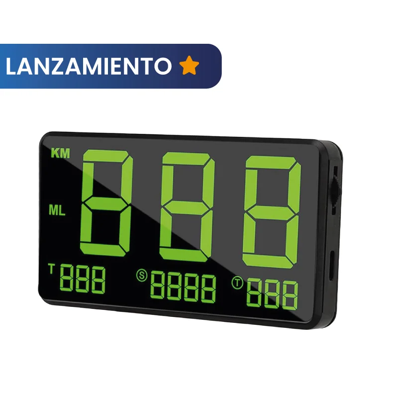 Velocímetro Digital GPS Universal Pantalla LED Verde USB