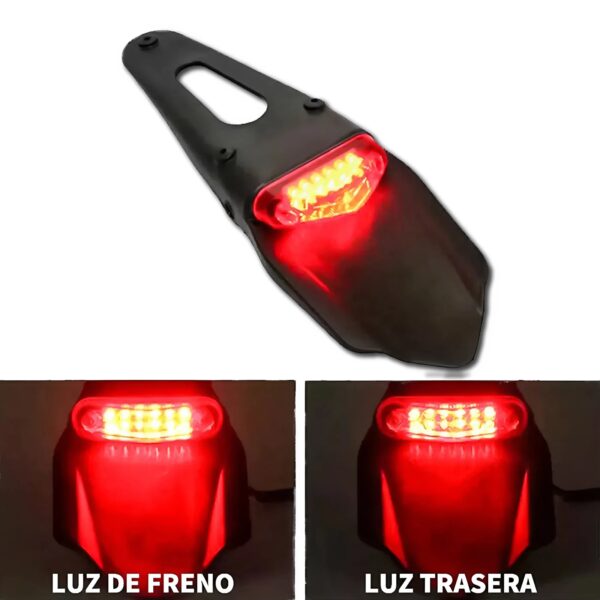 Guardabarro Trasero Moto Universal Con Luz LED - Image 4