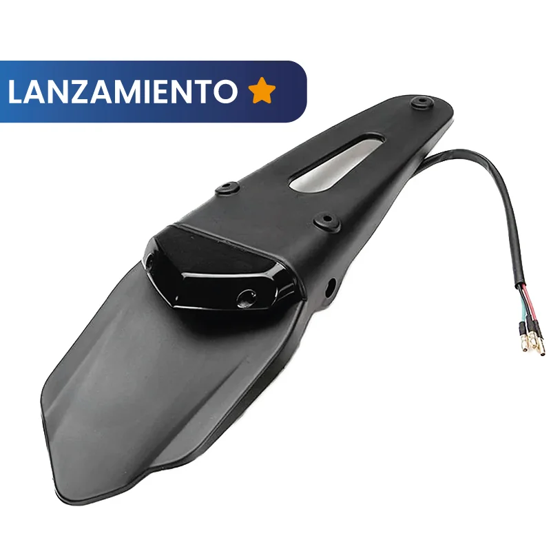 Guardabarro Trasero Moto Universal Con Luz LED