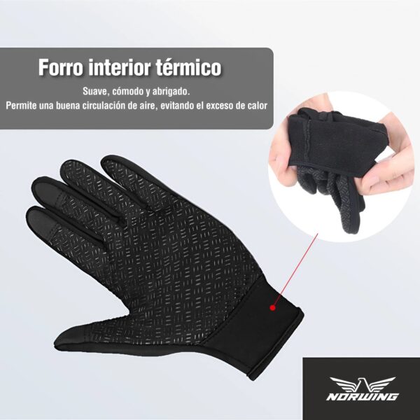 Guantes Térmicos Impermeables Talle XL Moto Táctiles Antideslizantes - Image 6