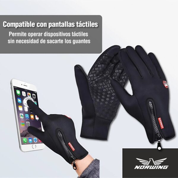 Guantes Térmicos Impermeables Talle XL Moto Táctiles Antideslizantes - Image 5
