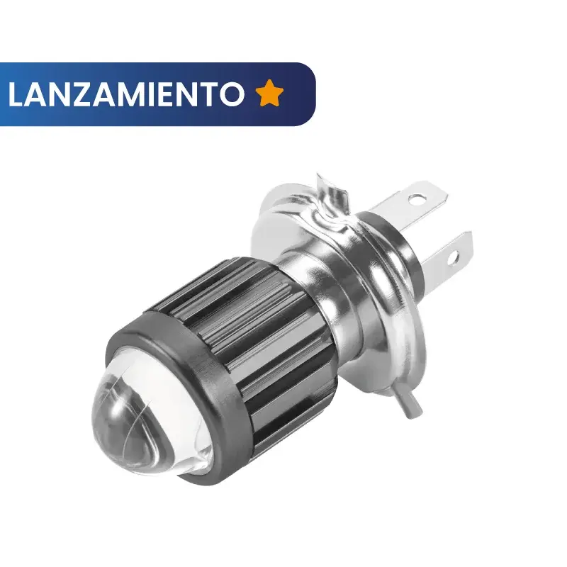 Lampara Para Moto H4 Con Lupa
