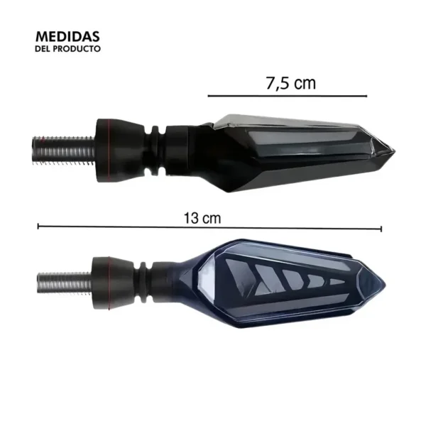 Kit Guiño Intermitente Led Secuencial Ámbar Azul Moto - Image 2