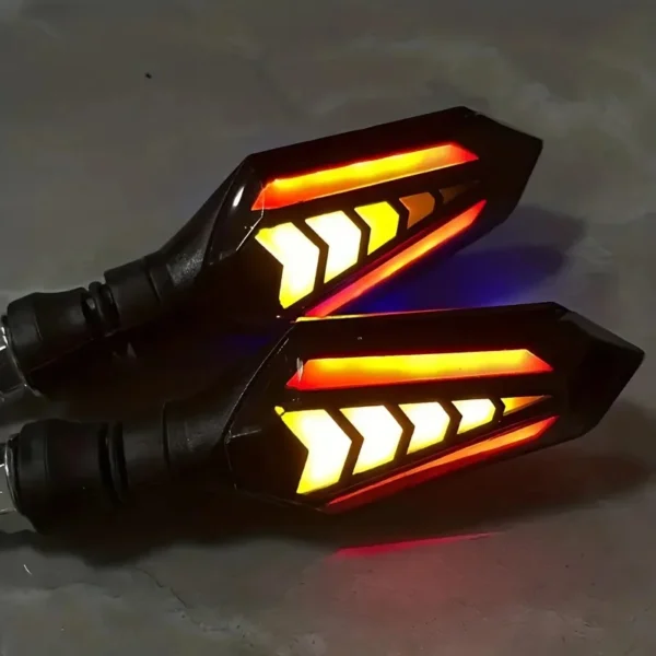 Kit Guiño Intermitente Led Secuencial Ámbar Azul Moto - Image 3
