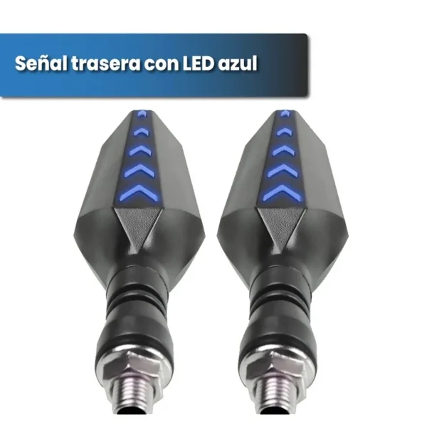 Kit Guiño Intermitente Led Secuencial Ámbar Azul Moto - Image 4