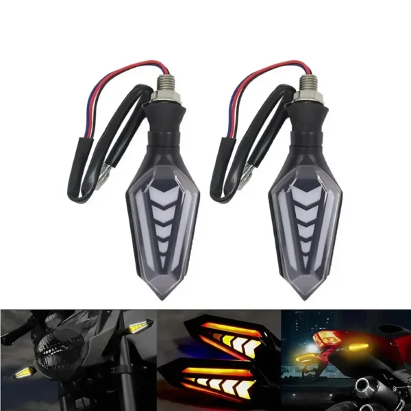 Kit Guiño Intermitente Led Secuencial Ámbar Azul Moto - Image 5
