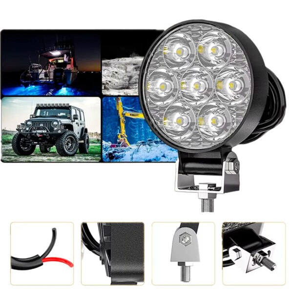 Faro Auxiliar LED 7 Leds 21W Universal 12V 24V - Image 3