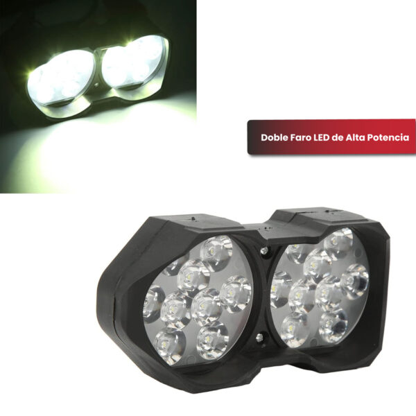 Faro Doble Led 96w Alta Potencia Universal Auto Moto 12v - Image 3